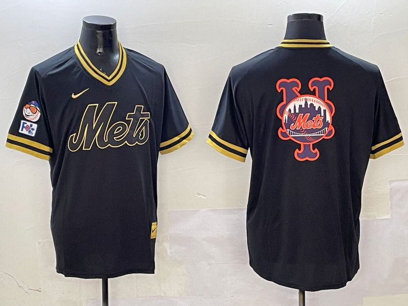 Men New York Mets Blank Black Gold Game 2025 Nike MLB Jersey style 3255->new york mets->MLB Jersey
